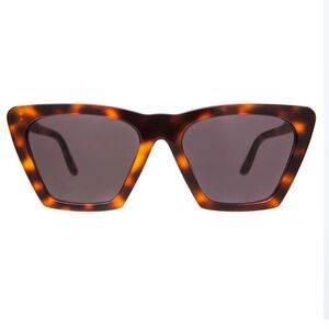 Illesteva Tortoiseshell Cat-Eye Sunglasses with Brown Lenses